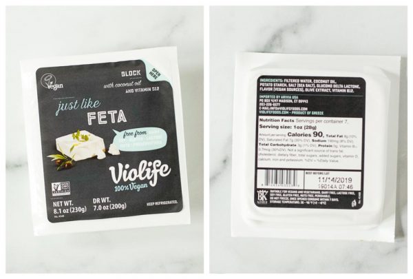 violife dairy free feta cheese package