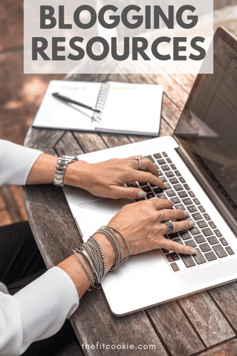 woman typing on a macbook - blogging resources