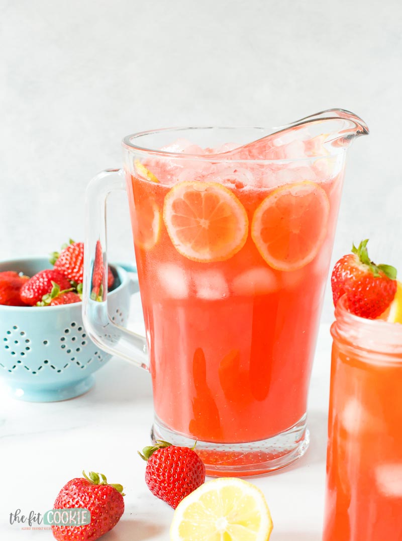 Sparkling Strawberry Lemonade (Low Sugar) • The Fit Cookie