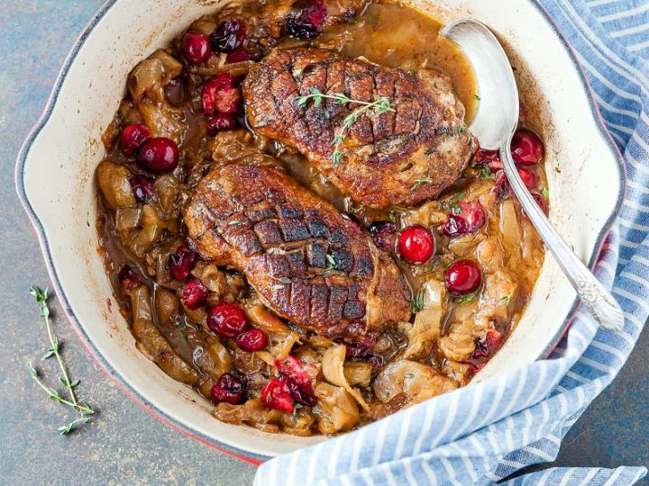 Image for Braised Duck Breasts with Apples and Onions