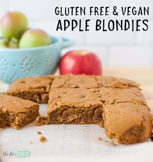 gluten free vegan apple blondies