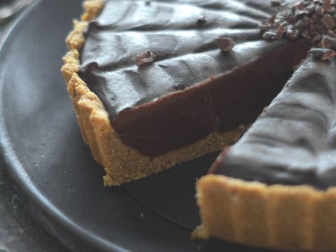 Image for Chocolate Pumpkin Tart — Spiderweb Fun :)