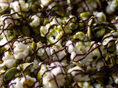 Image for Matcha Munchies: Green Tea Popcorn Snack w/ Chocolate