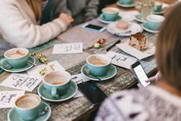 friends having coffee