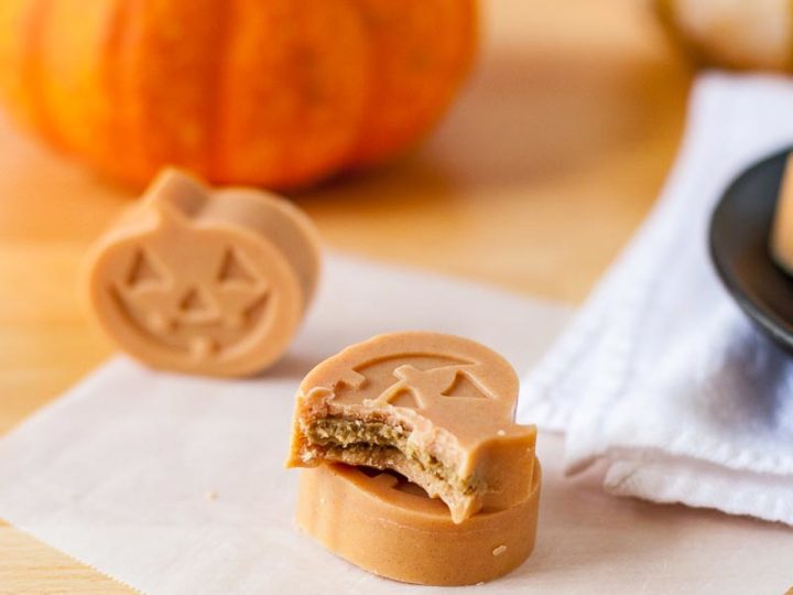 Image for White Chocolate SunButter Pumpkins (Dairy Free)