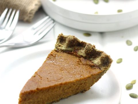 Image for Paleo Pumpkin Pie in a Pumpkin Seed Crust