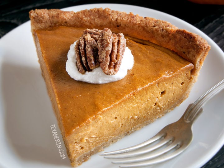 Image for Vegan Pumpkin Pie (paleo, grain-free, gluten-free, dairy-free) - Texanerin Baking