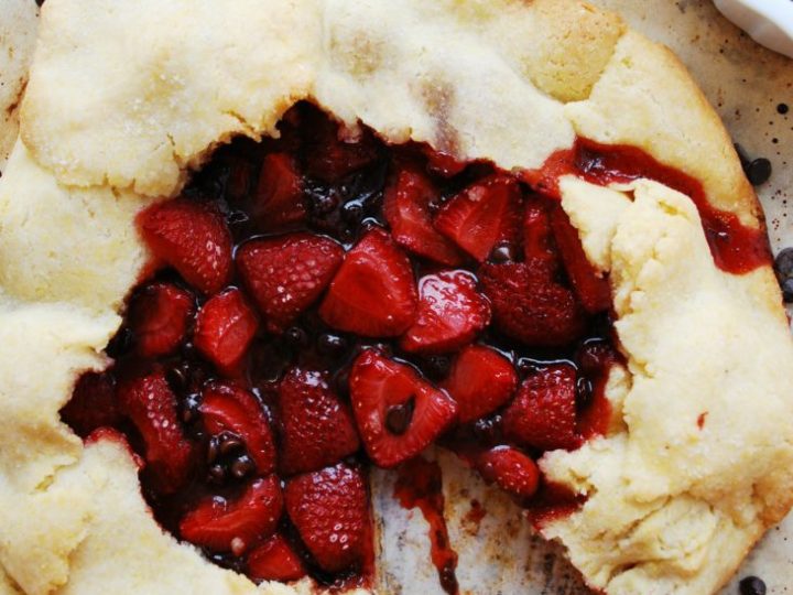 Image for Strawberry Chocolate Galette (Gluten, dairy, egg, soy, peanut and tree nut free; top 8 free; vegan)