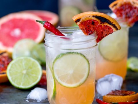 Image for Charred Grapefruit and Ginger Fizz with Chilli Syrup Mocktail