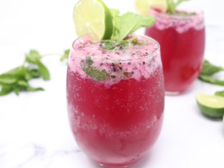 Image for Dragon Fruit Mojito Mocktails – Vegetarian, Paleo, Refined Sugar-Free, Low-Calorie