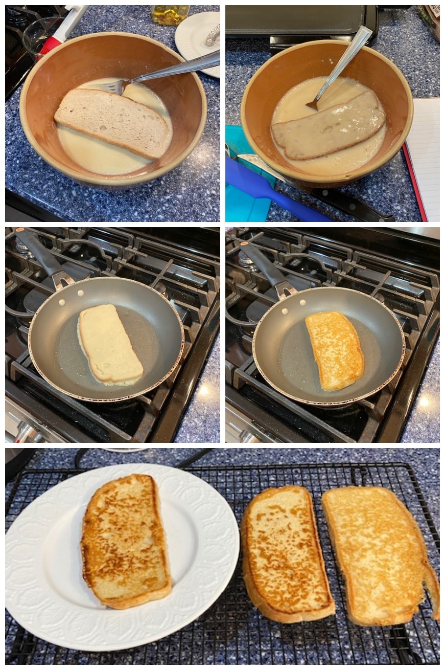 steps to make vegan eggnog french toast