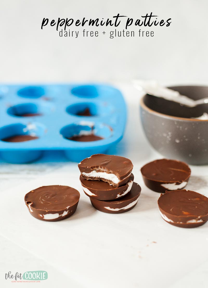 stacked allergy friendly mint chocolate candies 