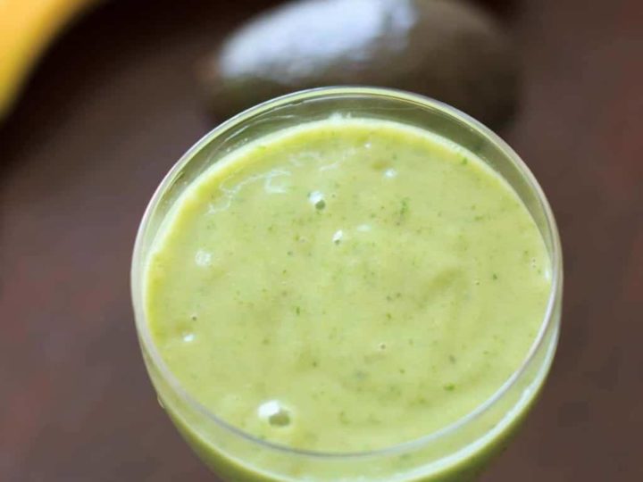 Image for Gluten-free + Vegan Avocado Banana Smoothie - Only 4 ingredients!