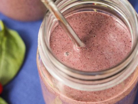 Image for Coconut Water Smoothie with Berries and Spinach
