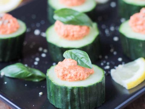 Image for Cucumber Bites with Sun Dried Tomato Spread