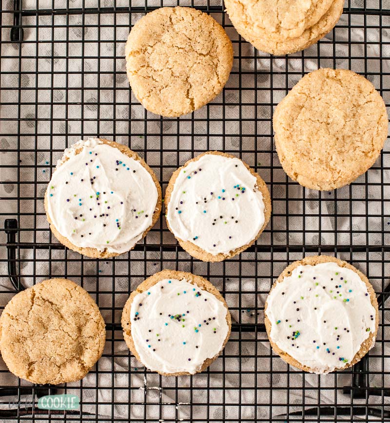 overhead photo of dairy free sugar cookies