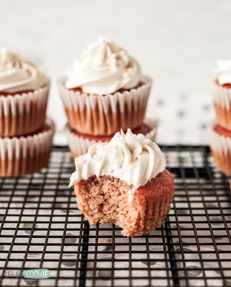 strawberry cupcakes with frosting