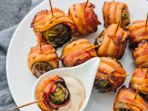 Image for Bacon Wrapped Brussels Sprouts with Balsamic Mayo Dip