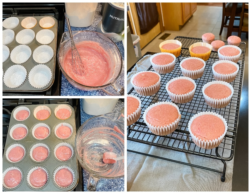 steps to make strawberry cupcakes