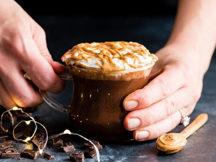 Image for Peanut Butter Hot Chocolate Recipe (Dairy-free & Vegan)!