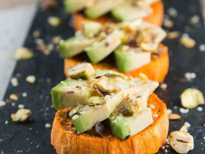 Image for Sweet Potato Avocado Toast with Hemp Seeds and Pistachios