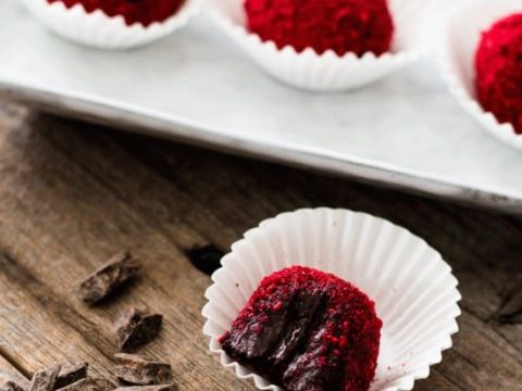 Image for Chocolate Raspberry Truffles with a Healthy Twist.
