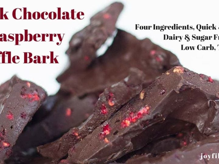 Image for Dark Chocolate Raspberry Truffle Bark - Dairy & Sugar Free