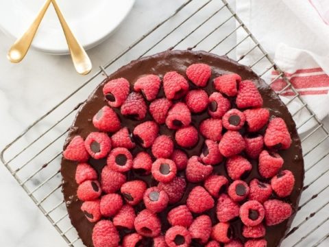 Image for Triple Chocolate Wacky Cake & Chocolate-Stuffed Raspberries