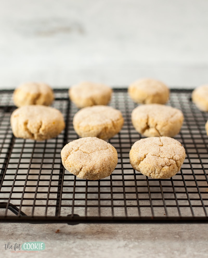 dairy free sugar cookies on a cooling rack