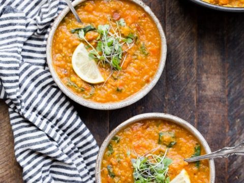 Image for Vegan Red Lentil Soup (Gluten Free + Easy to Make)