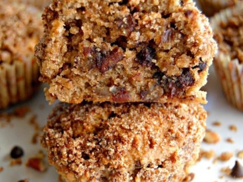 Image for Paleo Chocolate Chip Pecan Pie Muffins {Gluten-Free, Dairy-Free, No Refined Sugar}