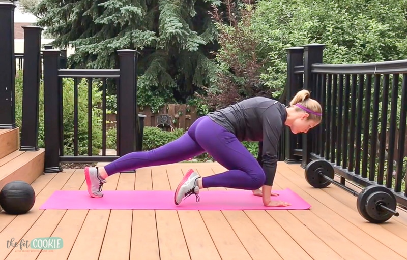 plank + knee to elbow ab exercise