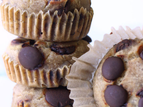 Image for Vegan Chocolate Chip Pancake Muffins {GF + top 8 free}