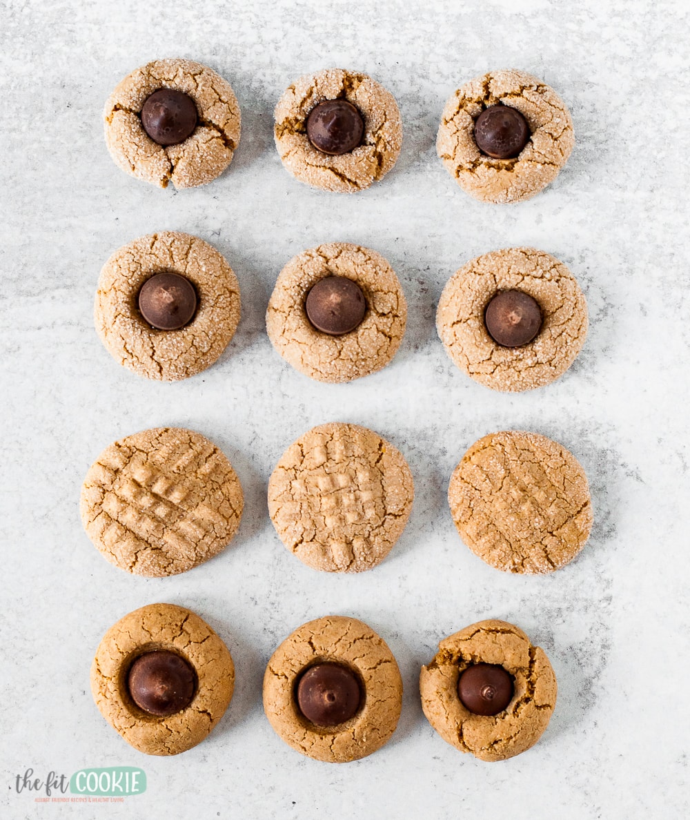 overhead photo of different ways to make sunbutter cookies