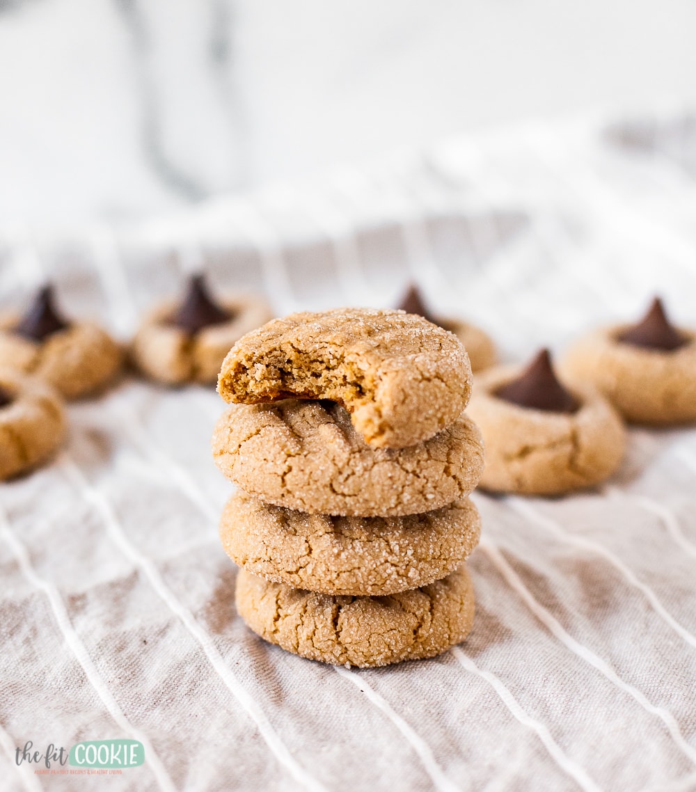 stack of soft sunbutter cookies