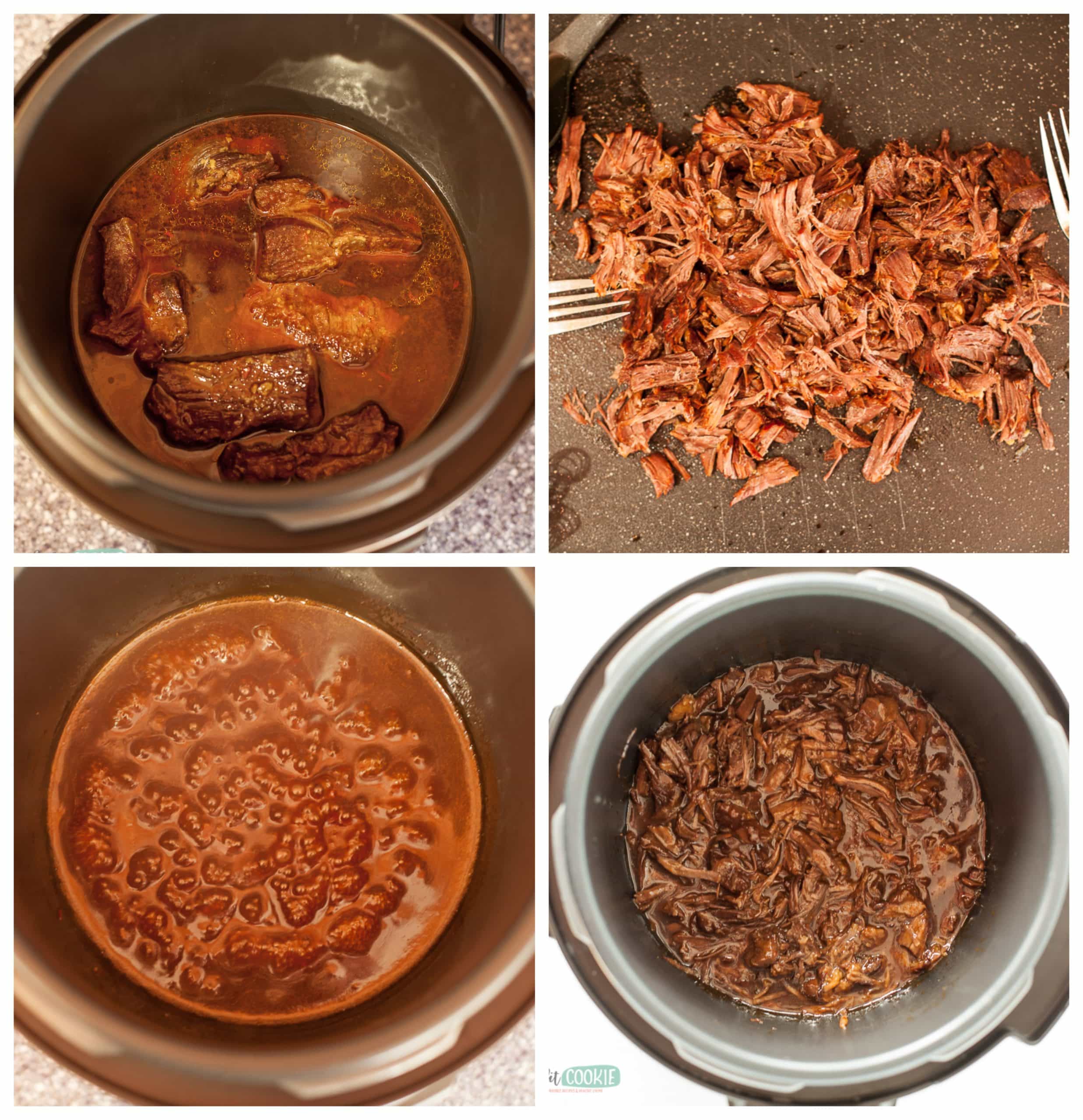 photo collage of how to make korean beef