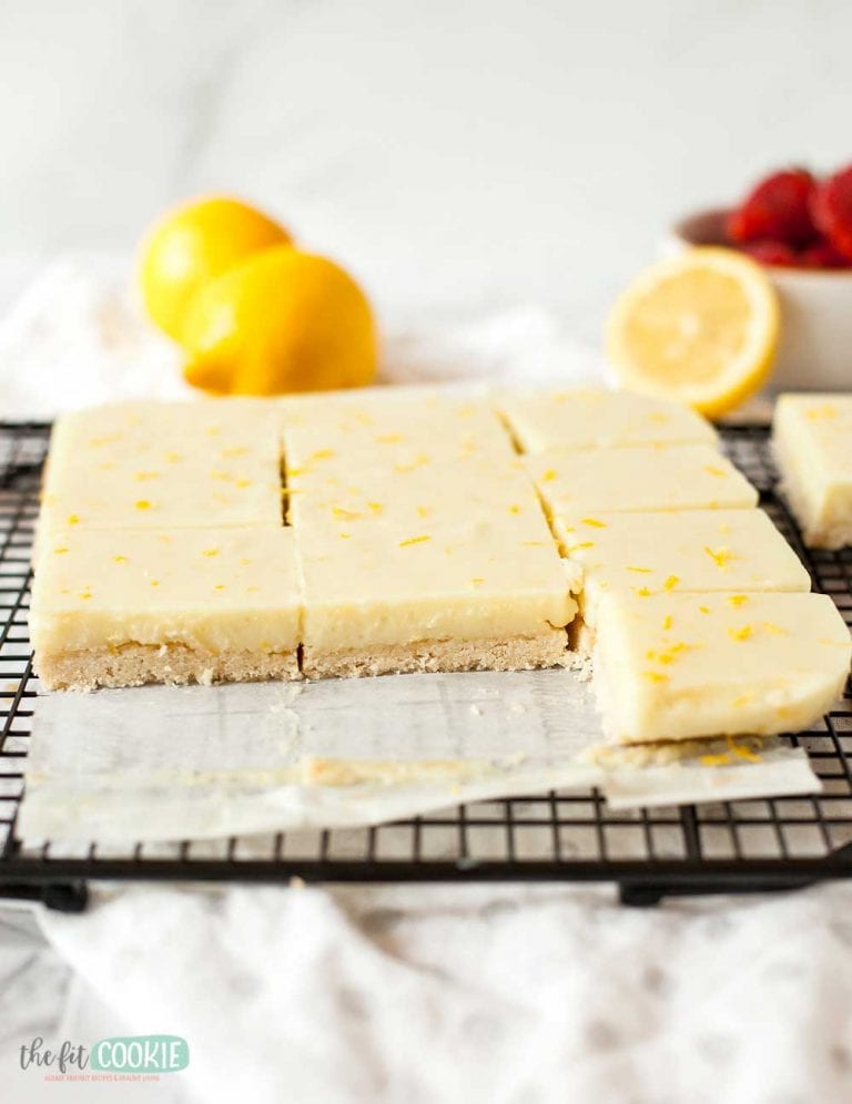 Gluten Free Lemon Bars (Dairy Free) • The Fit Cookie