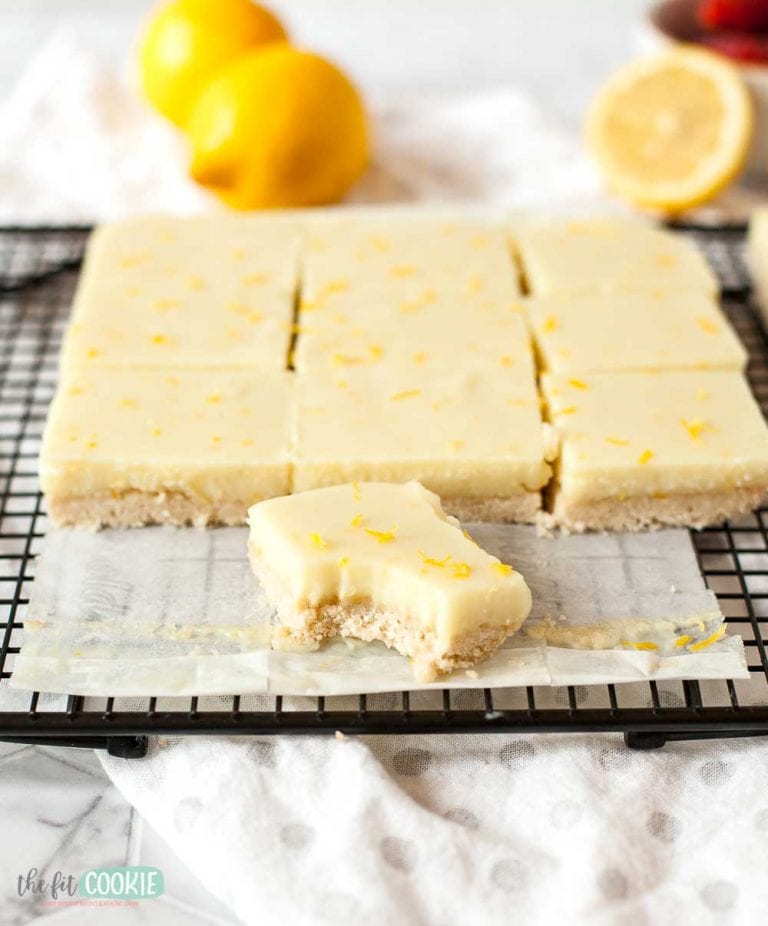 Gluten Free Lemon Bars (Dairy Free) • The Fit Cookie