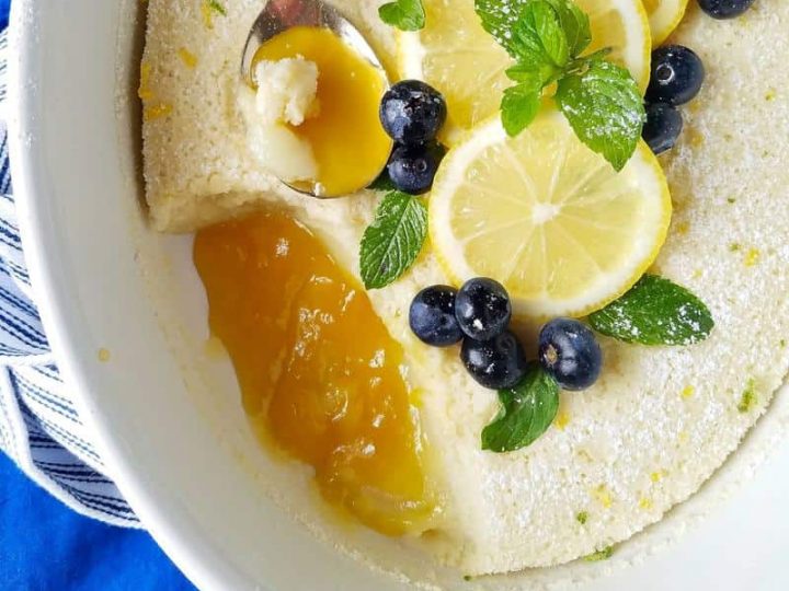 Image for Lemon Pudding Cake Recipe (5-Ingredient/Gluten-Free/Dairy-Free)