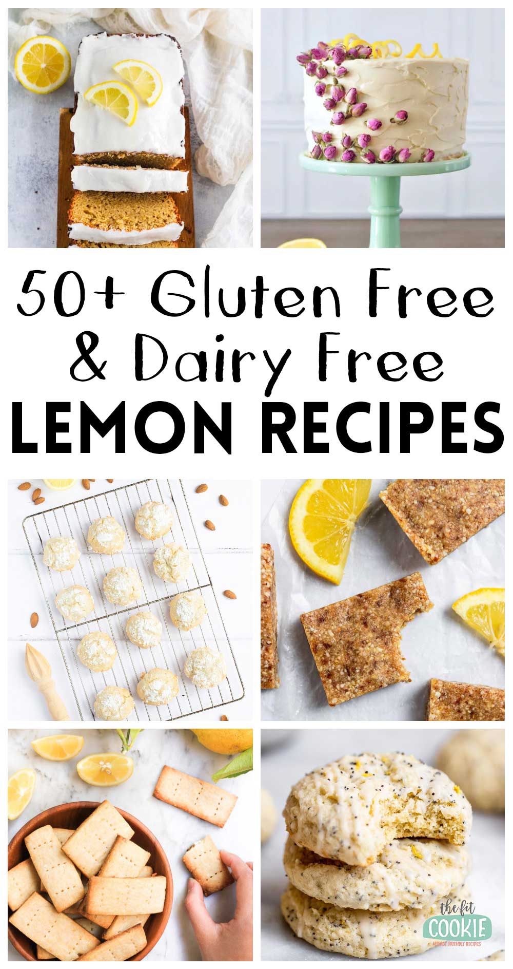 photo collage of allergy friendly lemon recipes