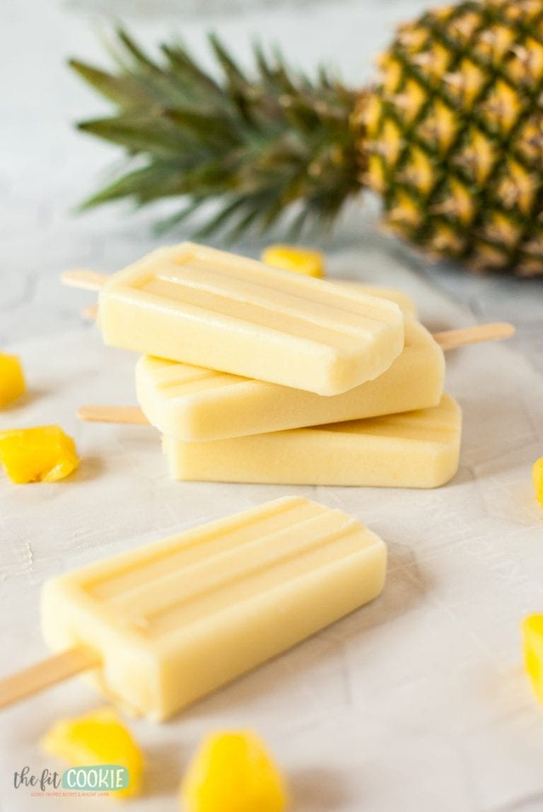 Dairy Free Pineapple Popsicles (Gluten Free) • The Fit Cookie