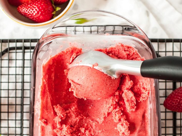 Image for Quick Dairy Free Strawberry Ice Cream (Paleo)