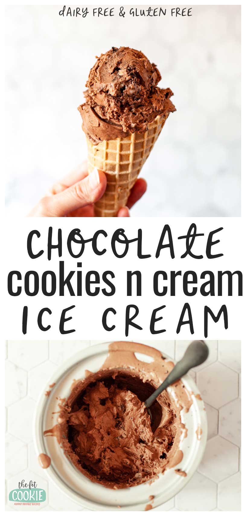 photo collage of chocolate oreo ice cream