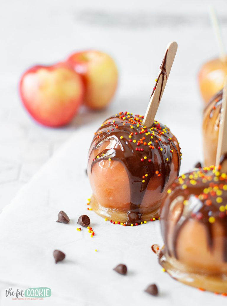 Dairy Free Caramel Apples (Gluten Free) • The Fit Cookie