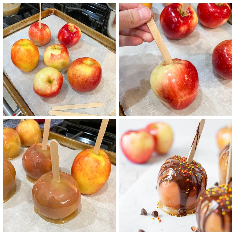 steps to make caramel apples 