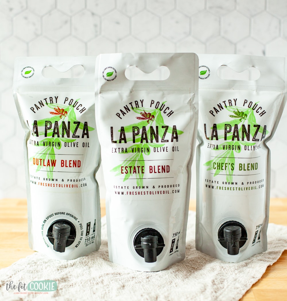 Pantry pouches of La Panza olive oil