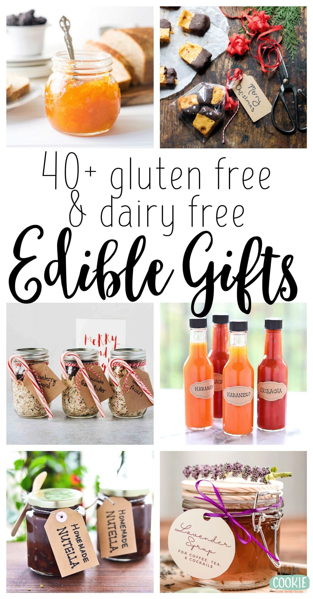 photo collage of allergy friendly edible gifts