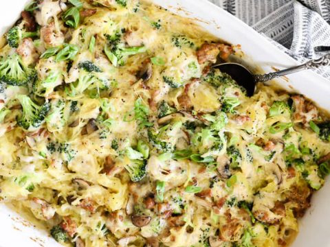 Image for Creamy Garlic Spaghetti Squash Casserole (Paleo, Whole30 + Dairy-Free)