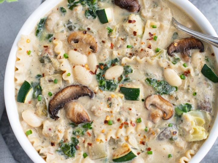 Image for Creamy Vegan Vegetable Lasagna Soup