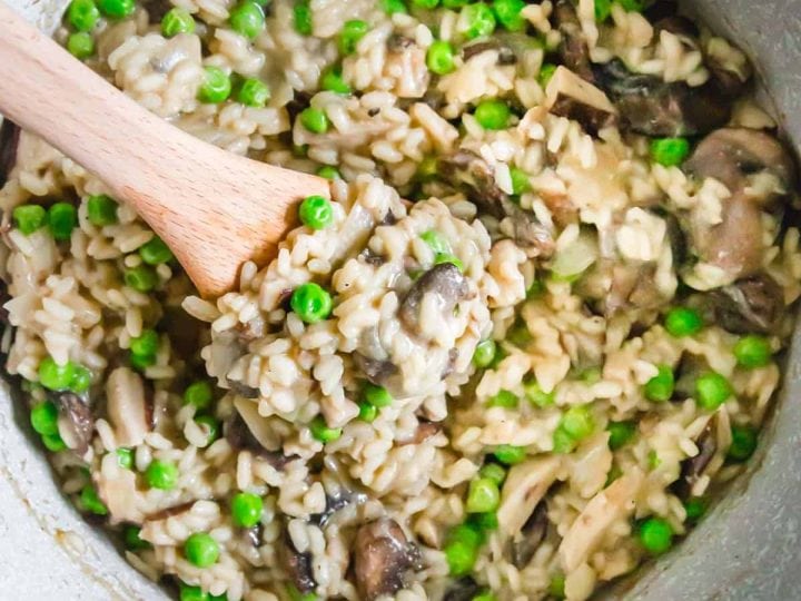 Image for Vegan Mushroom Risotto Recipe - Creamy Dairy Free Risotto